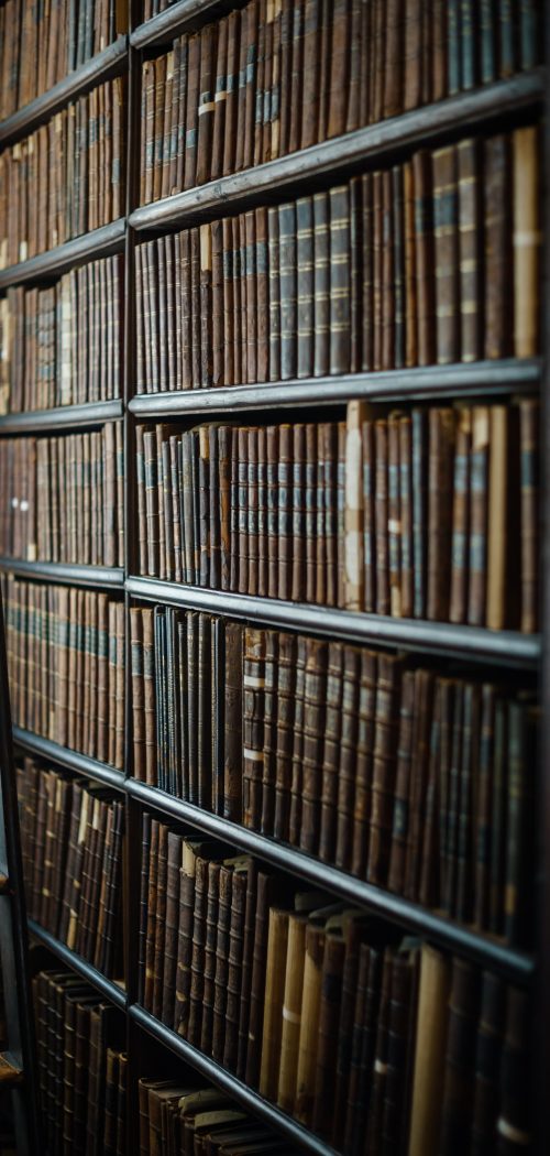 library shelf full of law books